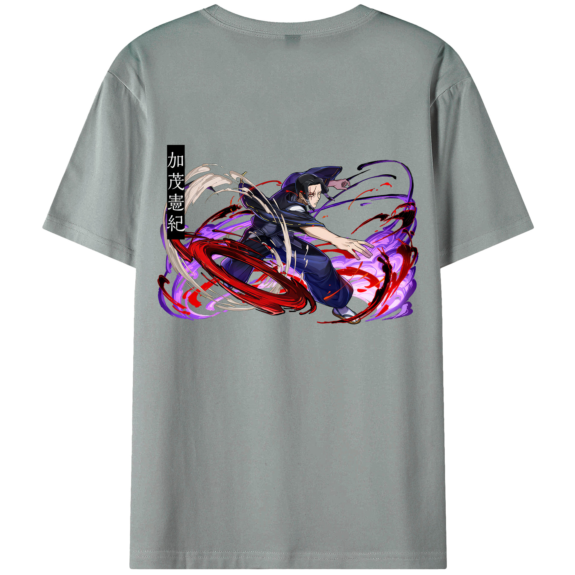 （画像用） 呪術廻戦 Jujutsu Kaisen 綿100％ メンズ半袖Tシャツ（バックプリント） 通気性